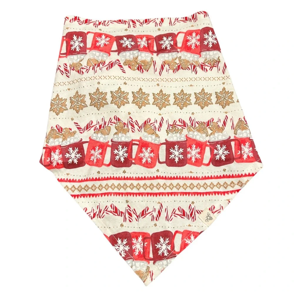 Burts Bees Baby Pajamas Size 24M Christmas‎ Winter Bundle 2 Pants 1 Top Bandana